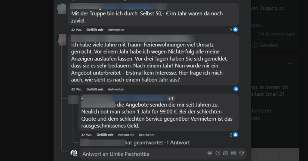 Traum-Ferienwohnung Vermietermeinungen